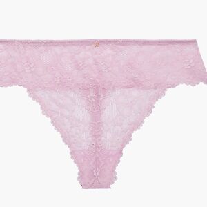 Savage X Fenty High Waist Pink Lace Thong 2X